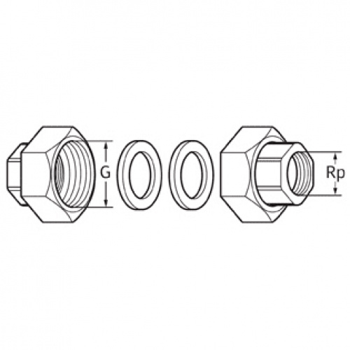 Комплект гаек для насоса WILO R11/2"-R1"GT (3XPART)+BOX-CHR Галерея - Изображение 69189