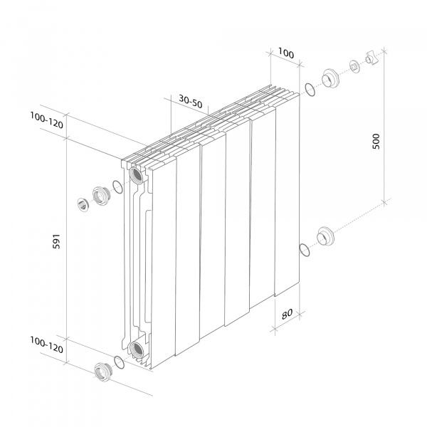 Радиатор Royal Thermo PianoForte 500 Bianco Traffico - 8 секц. Галерея - Изображение 97635