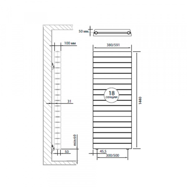 Радиатор Royal Thermo PianoForte Tower Silver Satin - 18 секц. Галерея - Изображение 98787