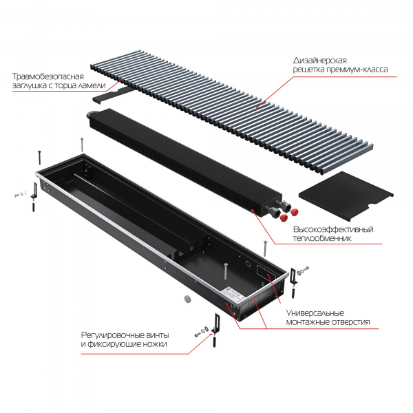 Конвектор внутрипольный Royal Thermo ATRIUM-150/250/1100-DG-U-NA Галерея - Изображение 165989