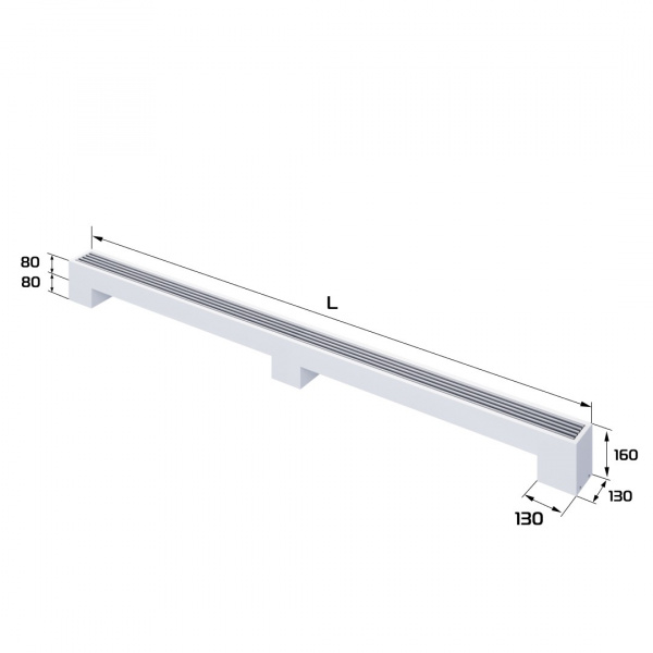 Конвектор напольный Royal Thermo STEP-80/130/2300-1-N-WT-LG-NA Галерея - Изображение 181211