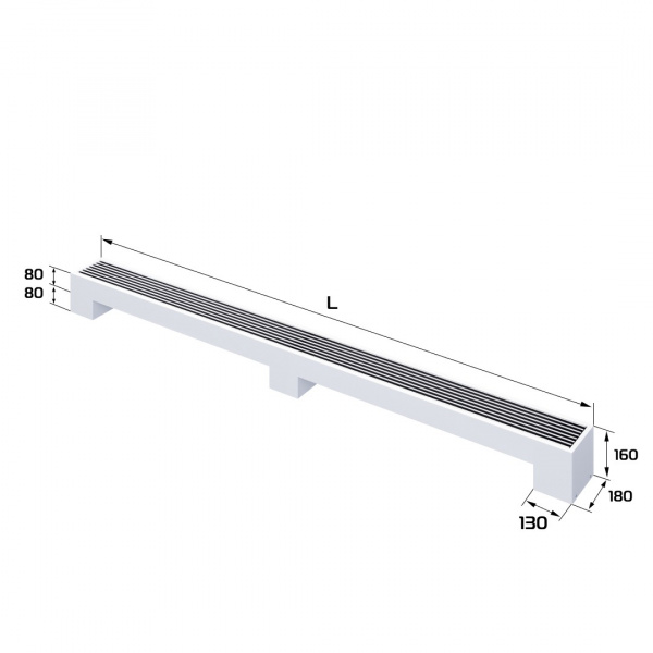 Конвектор напольный Royal Thermo STEP-80/180/2900-1-N-WT-LG-NA Галерея - Изображение 181367