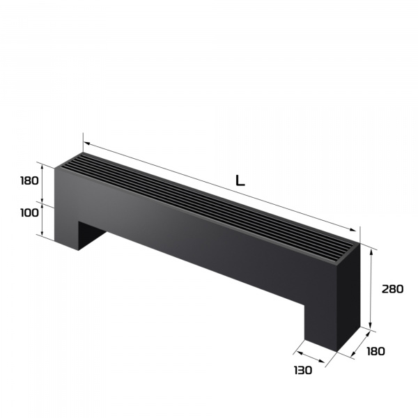 Конвектор напольный Royal Thermo STEP-180/180/1700-3-N-BL-LG-BL Галерея - Изображение 182424