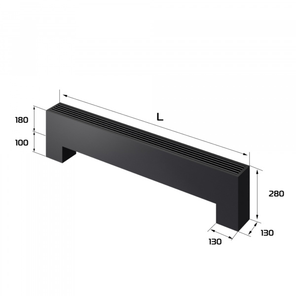 Конвектор напольный Royal Thermo STEP-180/130/1800-3-N-BL-LG-BL Галерея - Изображение 182755