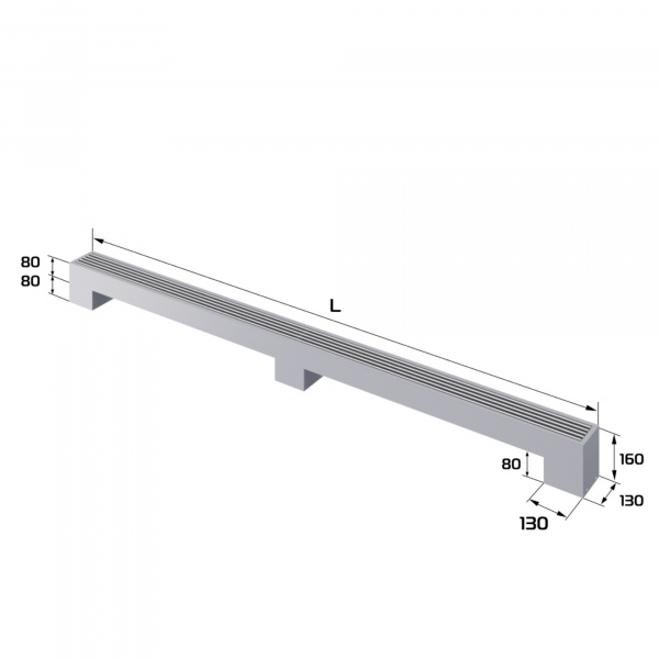 Конвектор напольный Royal Thermo STEP-80/130/2800-1-N-SS-LG-NA Галерея - Изображение 184895