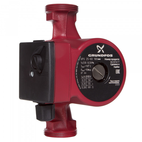 Насос циркуляционный Grundfos UPS 25-60 с гайками Галерея - Изображение 63237
