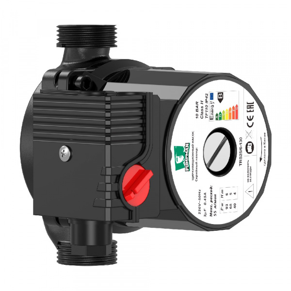 Насос PUMPMAN циркуляционный TRS25/4-130 (Pmax-85Вт, Hmax-4м, Qmax-42л/мин, 130мм, с гайками и каб.) Галерея - Изображение 66405