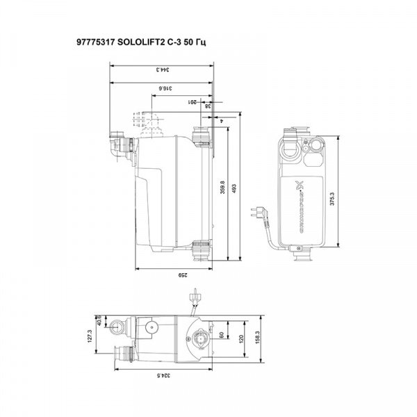 Установка канализационная Grundfos SOLOLIFT 2 C-3 Галерея - Изображение 68457